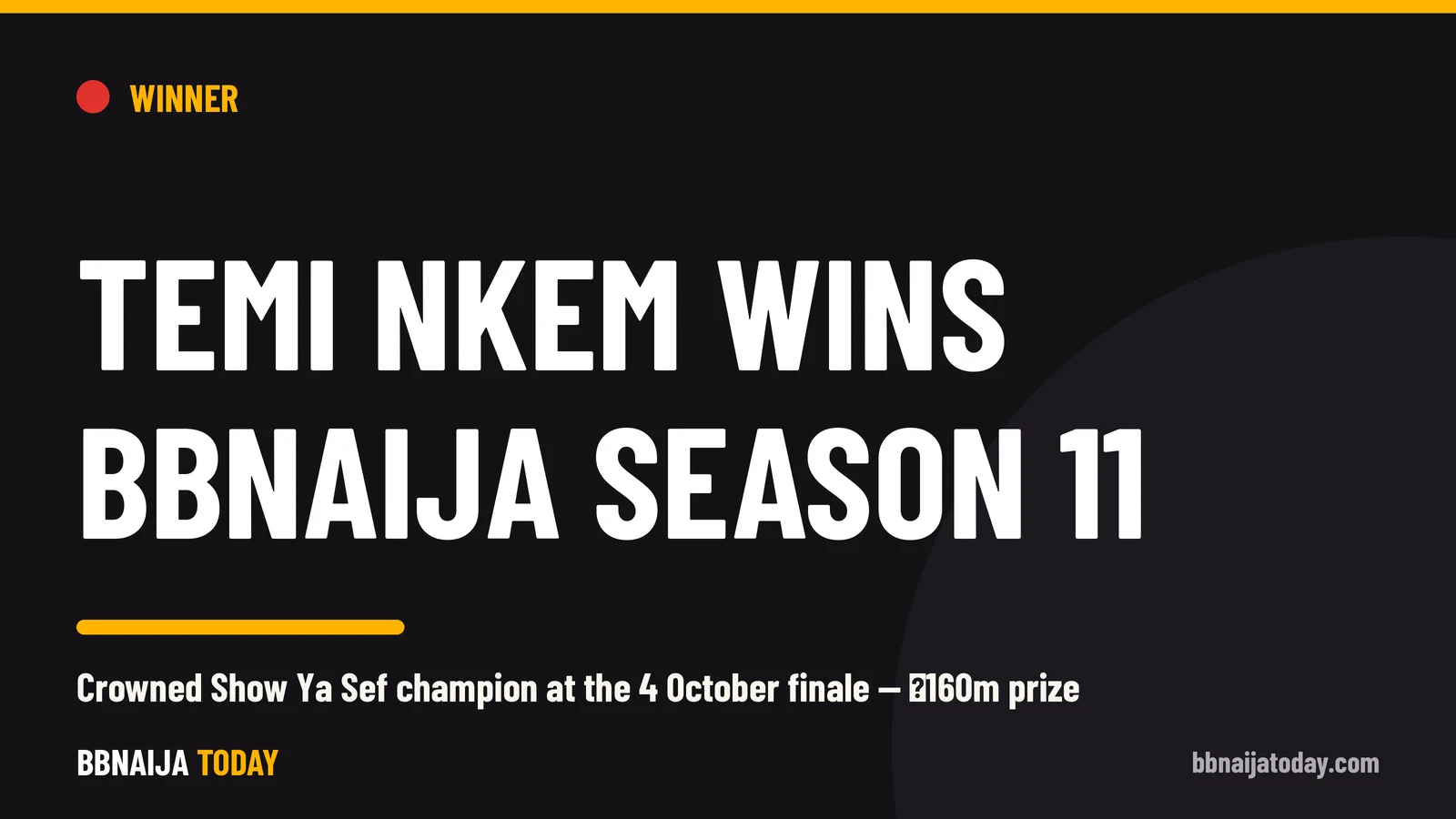 Temi Nkem wins BBNaija Season 11